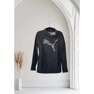 Puma Gray Cowl Neck Sweatshirt Medium Woman’s